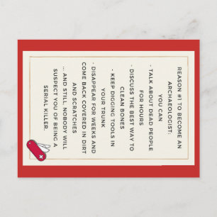 Carte Postale Motivation de l'archéologue du mal