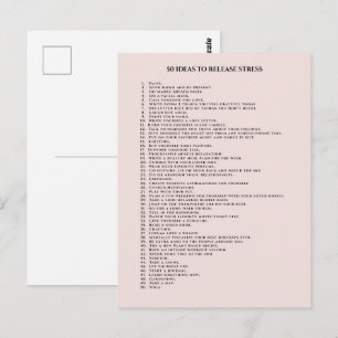 Carte Postale Motivation de soins personnels rose carmin