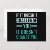 Carte Postale Motivation : Défi (Devant / Derrière)