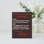 Carte Postale Motivation du diable archéologue (Debout devant)