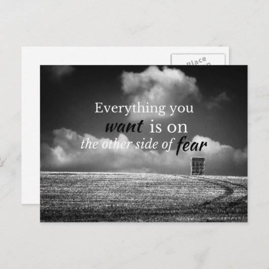 Carte Postale Motivation d'un devis positif : Tout ce que vous v (Devant / Derrière)