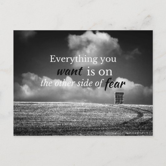 Carte Postale Motivation d'un devis positif : Tout ce que vous v (Devant)