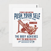 Carte postale Motivation Fitness Gym vintage (Devant / Derrière)