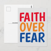 CARTE POSTALE MOTIVATION FOI SUR LA PEUR (Devant / Derrière)