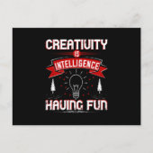 Carte Postale Motivation - La créativité est l'intelligence (Devant)