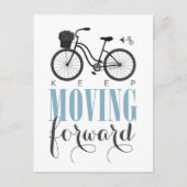 Carte Postale Motivation mignonne continuer à avancer avec le vé (Devant)