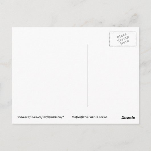 Carte Postale Motivation Mots #1 Positivité (Dos)