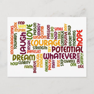 Carte Postale Motivation Mots #1 Positivité