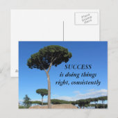 Carte Postale Motivation pour la réussite (Devant / Derrière)