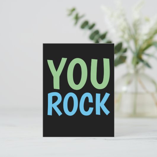 CARTE POSTALE MOTIVATION VOUS ÊTES ROCK (Debout devant)