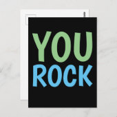 CARTE POSTALE MOTIVATION VOUS ÊTES ROCK (Devant / Derrière)