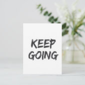 Carte Postale Motivational typography keep going paint stroke (Debout devant)