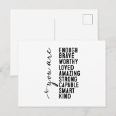 CARTE POSTALE MOTIVATIONNEL (Devant / Derrière)