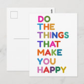 Carte Postale motivationnel (Devant / Derrière)
