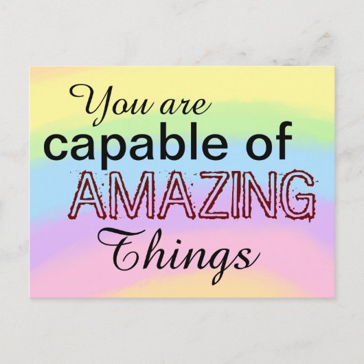 Carte Postale Motivationnel capable des choses Extraordinaires A (Devant)