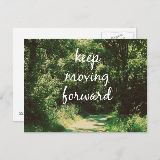 Carte Postale Motivationnel Continuer à avancer le devis (Devant / Derrière)