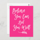 Carte Postale Motivationnel Croire que vous pouvez et que vous a (Devant / Derrière)