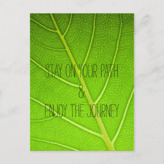Carte Postale Motivationnel Inspiration Nature Leaf Citation