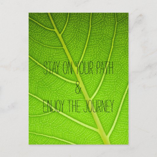 Carte Postale Motivationnel Inspiration Nature Leaf Citation (Devant)