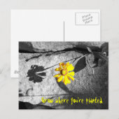 Carte postale Motivationnelle "Croissance là où vo (Devant / Derrière)