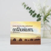 Carte postale motivationnelle Enthousiasme (Debout devant)