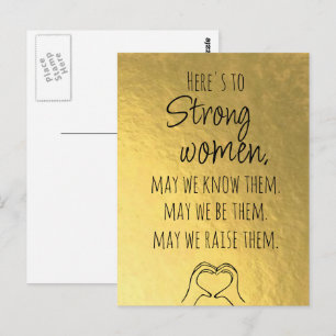 Carte postale motivationnelle pour femmes fortes e