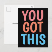 CARTE POSTALE MOTIVATIONNELLE VOUS Y ARRIVEREZ (Devant / Derrière)