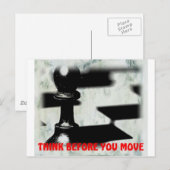 Carte postale Motivative du monde des échecs (Devant / Derrière)