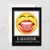 Carte postale MOtivative LOL Face Laughter (Devant / Derrière)