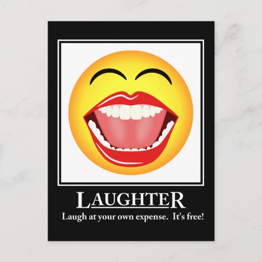 Carte postale MOtivative LOL Face Laughter (Devant)