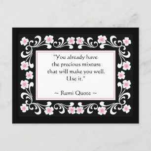 Carte postale Motivative Rumi Citation