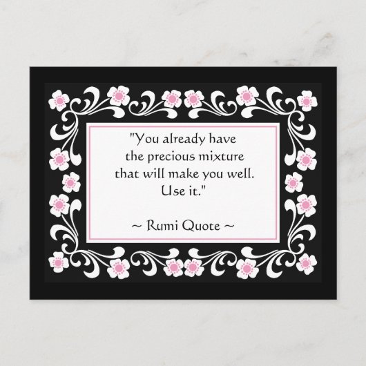 Carte postale Motivative Rumi Citation (Devant)