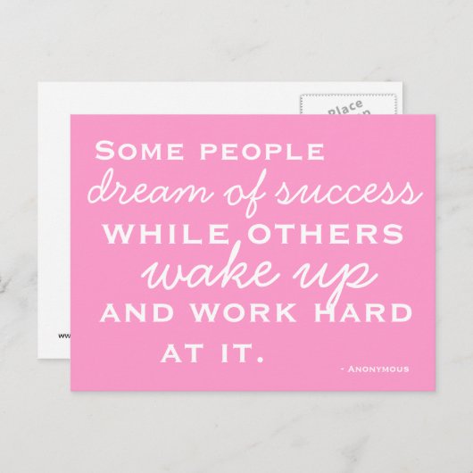 Carte postale motivée et inspirée (Devant / Derrière)