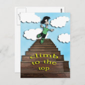 Carte Postale motiver-grimper au sommet (Devant / Derrière)