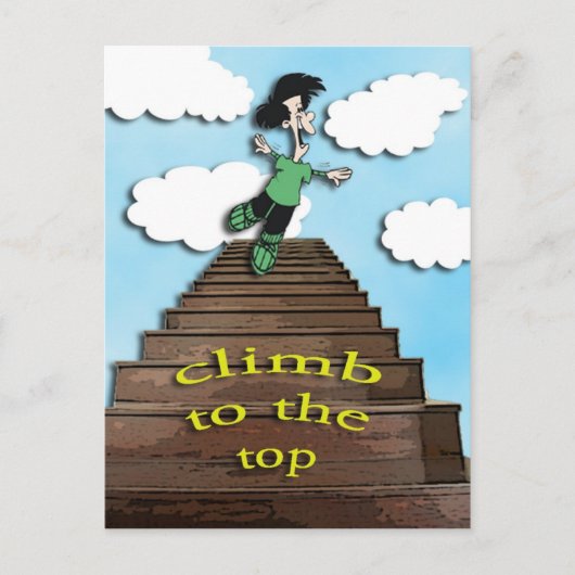 Carte Postale motiver-grimper au sommet (Devant)