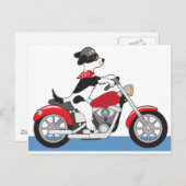 Carte Postale Moto-chien (Devant / Derrière)