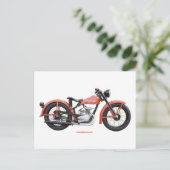 Carte Postale Moto classique 125 HD_Texturisé (Debout devant)