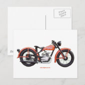 Carte Postale Moto classique 125 HD_Texturisé (Devant / Derrière)
