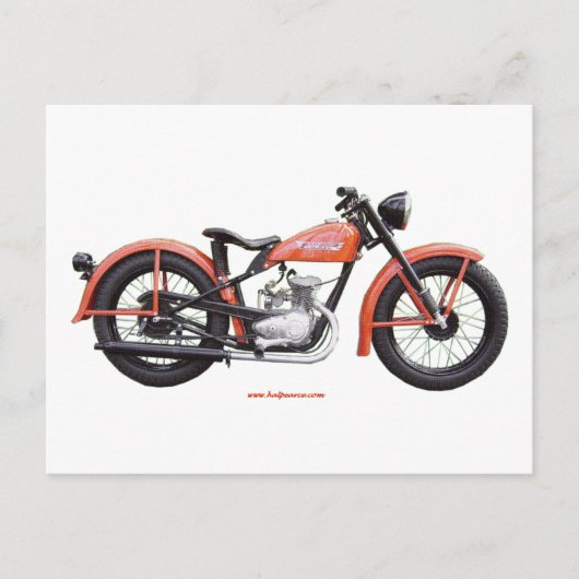 Carte Postale Moto classique 125 HD_Texturisé (Devant)