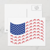 Carte Postale mOTO-cROSS-dRAPEAU-vAGUE (Devant / Derrière)