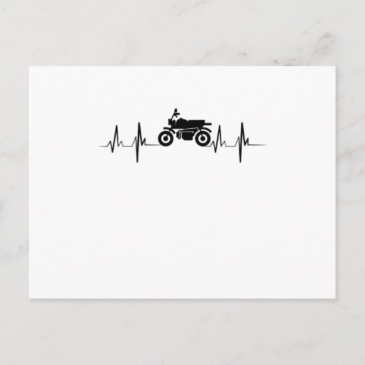 Carte Postale Moto Heartbeat Biker Gif (Devant)