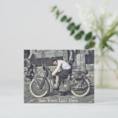 Carte postale Moto personnalisée (Debout devant)