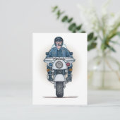 Carte postale Moto Police (Debout devant)