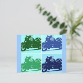 Carte Postale Moto Pop Art (Debout devant)