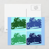 Carte Postale Moto Pop Art (Devant / Derrière)