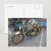 Carte Postale Moto Rouillée (Devant / Derrière)