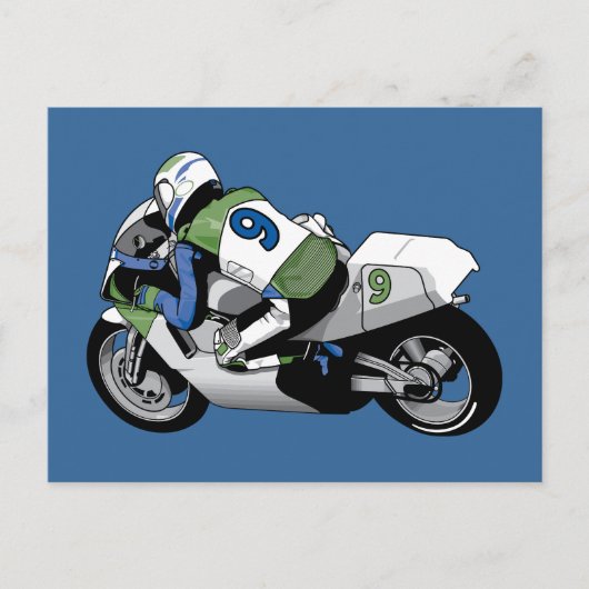 Carte Postale Moto Sport Vélo (Devant)