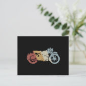 Carte Postale Moto style rétro Vintage (Debout devant)