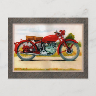 Carte Postale Moto Vintage Aquarelle