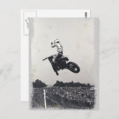 Carte Postale MOTO-X vintage. (Devant / Derrière)